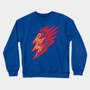 Rock Roll Lettering Crewneck Sweatshirt